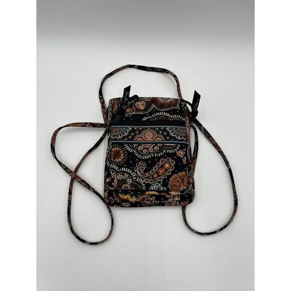 Vera Bradley Bittersweet Flower Red Gold Yellow Orange Crossbody Bag Purse - Picture 1 of 6